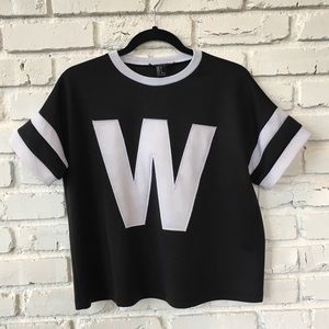 F21 “W” T-Shirt/Jersey Style Top